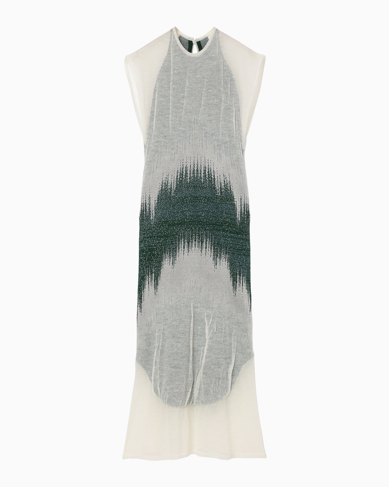 Sheer Jacquard Knit Dress - green - Mame Kurogouchi