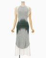 Sheer Jacquard Knit Dress - green