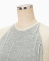 Sheer Jacquard Knit Dress - green