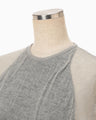 Sheer Jacquard Knit Dress - navy