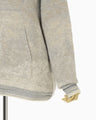 Pile Jacquard Half Zip Knit Top - beige