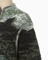 Pile Jacquard Half Zip Knit Top - green