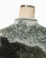 Pile Jacquard Half Zip Knit Top - green