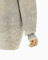 Pile Jacquard Plunge Knit Top - beige