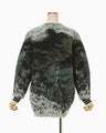 Pile Jacquard Plunge Knit Top - green