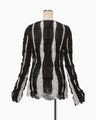 Fluid Jacquard Knit Cardigan - black