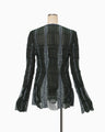 Fluid Jacquard Knit Cardigan - green
