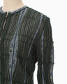 Fluid Jacquard Knit Cardigan - green