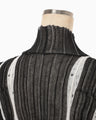 Fluid Jacquard Knit Top - black