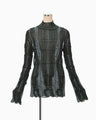 Fluid Jacquard Knit Top - green