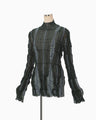 Fluid Jacquard Knit Top - green