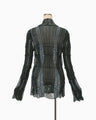 Fluid Jacquard Knit Top - green