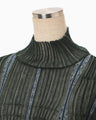 Fluid Jacquard Knit Top - green