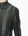 Fluid Jacquard Knit Top - green