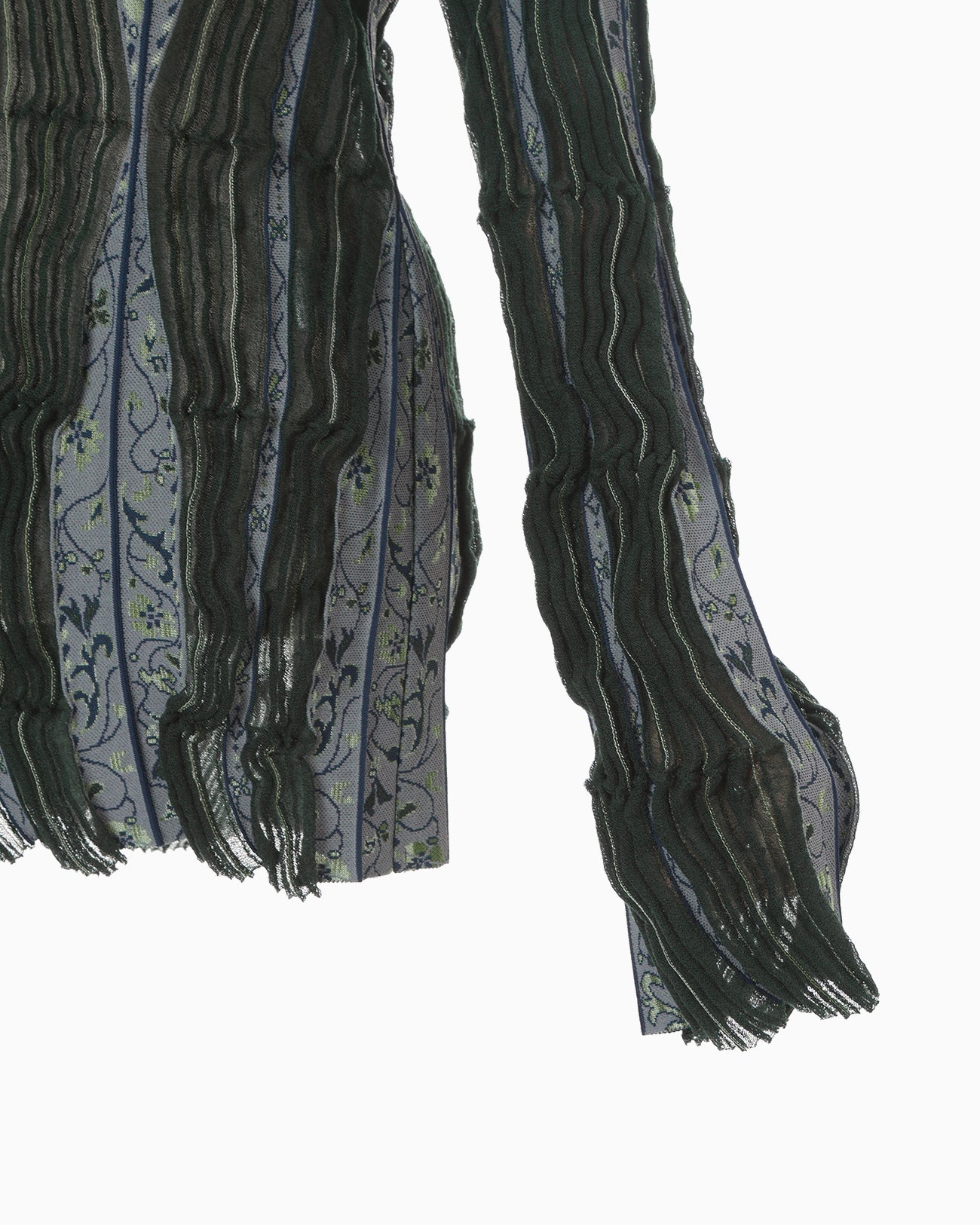 Fluid Jacquard Knit Top - green - Mame Kurogouchi