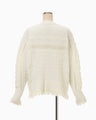 Wool Cable Knit Cardigan - ecru