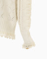 Wool Cable Knit Cardigan - ecru