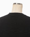 Wool Cable Knit Top - black