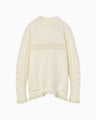 Wool Cable Knit Top - ecru