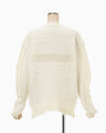 Wool Cable Knit Top - ecru