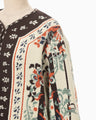 Floral Arabesque Knit Jacket - brown