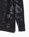 Floral Arabesque Knit Jacket - navy