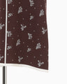 Floral Jacquard Knit Dress - brown