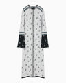 Floral Jacquard Knit Dress - white