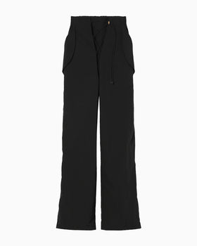 Nylon Typewriter Trousers - black