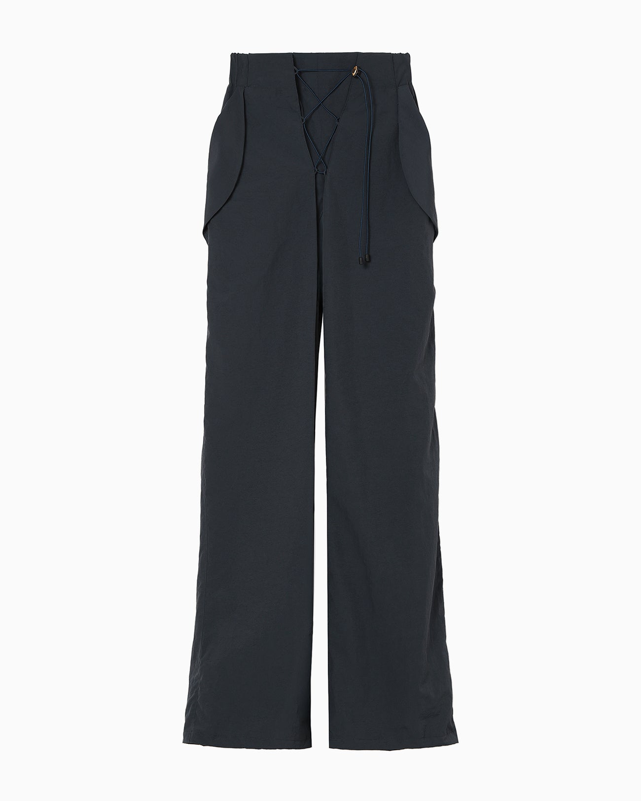 Nylon Typewriter Trousers - navy - Mame Kurogouchi