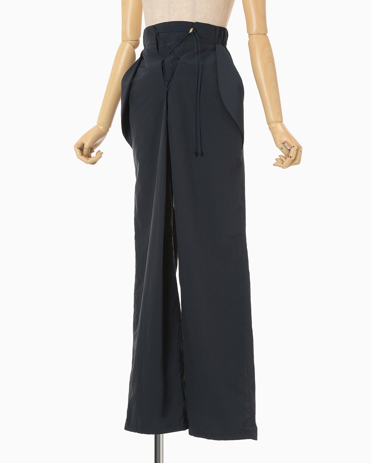 Nylon Typewriter Trousers - navy - Mame Kurogouchi