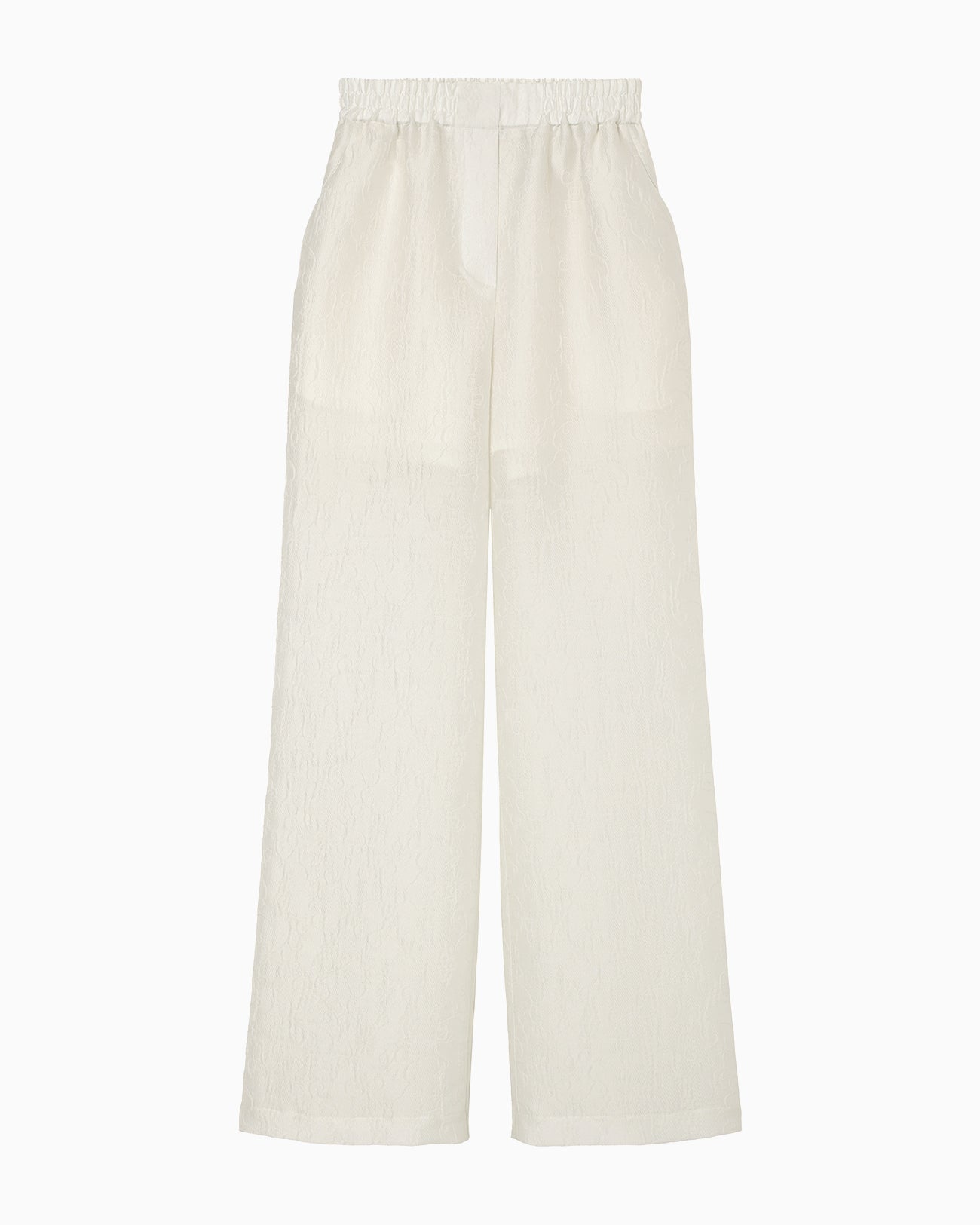 Arabesque Jacquard Trousers - white - Mame Kurogouchi