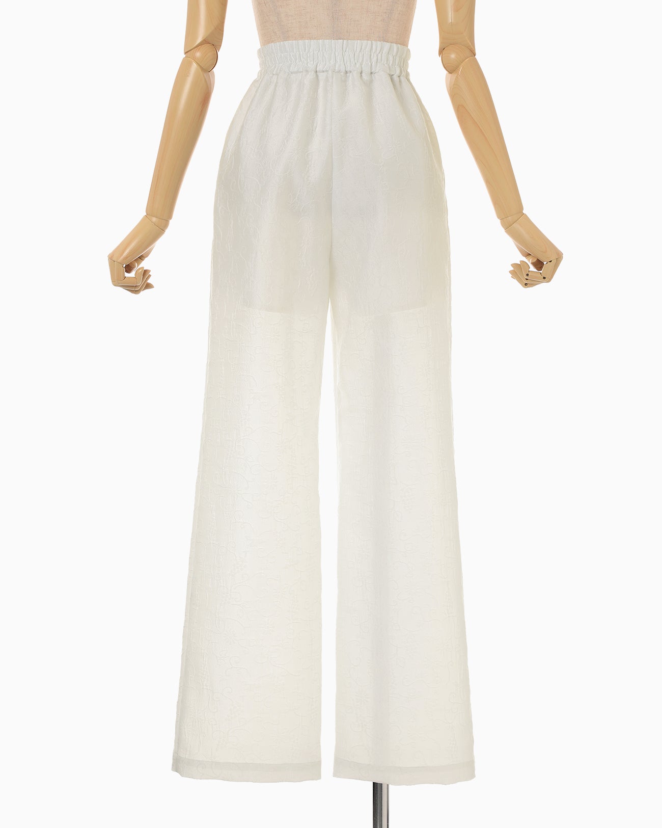 Arabesque Jacquard Trousers - white - Mame Kurogouchi