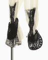 Nylon Tucked Trousers with Cording Embroidery Detail - ecru