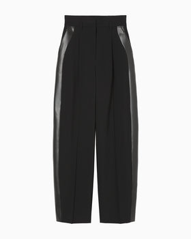Wool Triacetate Lined Trousers - black