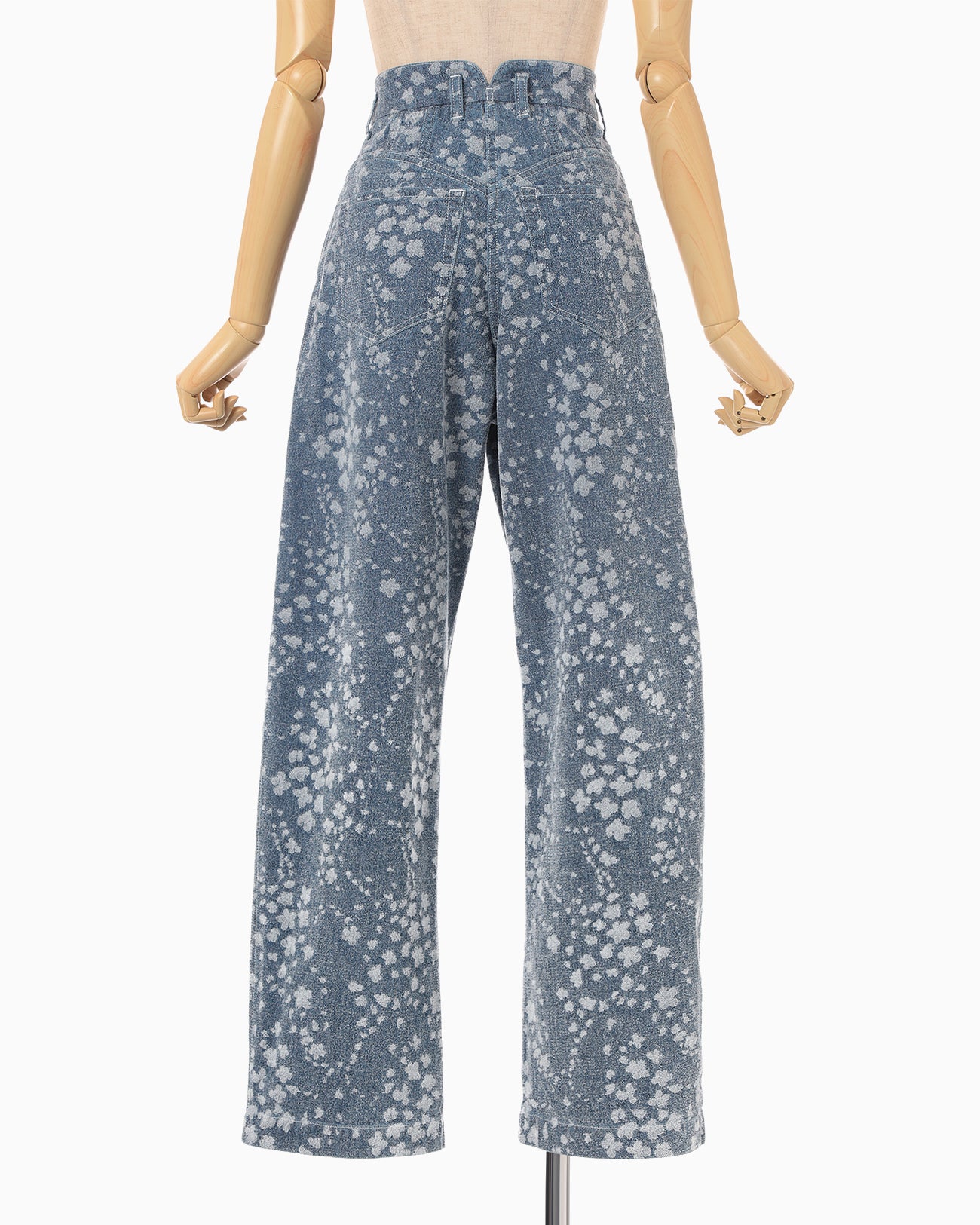 Floral Jacquard Denim Trousers - blue - Mame Kurogouchi