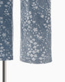 Floral Jacquard Denim Trousers - blue