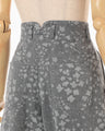 Floral Jacquard Denim Trousers - grey