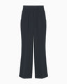 Triacetate High Waisted Center Creased Suit Trousers - navy