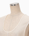 Floral Jacquard Sheer Sleeveless Top - white