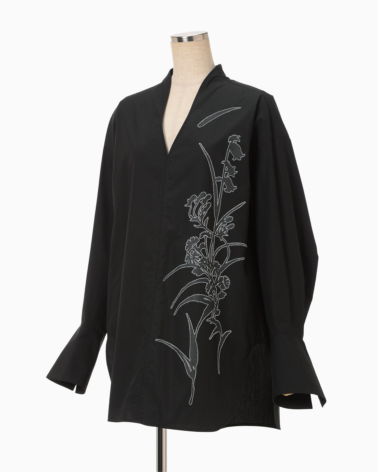 Washi Print Shirt - black - Mame Kurogouchi
