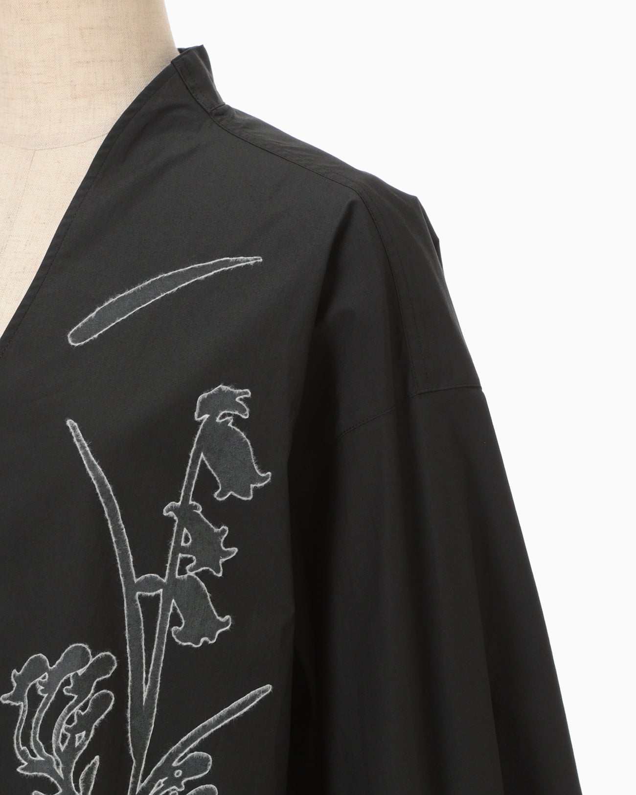 Washi Print Shirt - black - Mame Kurogouchi