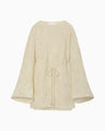 Velvet Boatneck Top - beige