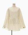 Velvet Boatneck Top - beige