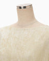 Velvet Boatneck Top - beige
