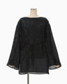 Velvet Boatneck Top - black