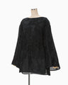 Velvet Boatneck Top - black