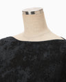 Velvet Boatneck Top - black