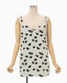 Double Layered Floral Jacquard Camisole - ecru