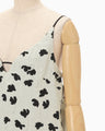 Double Layered Floral Jacquard Camisole - ecru